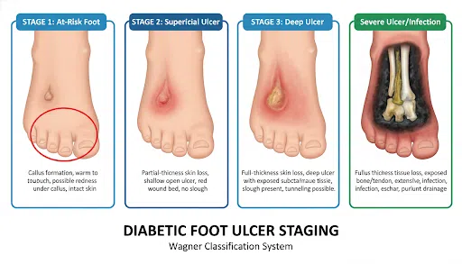 diabetic foot ulcers staging